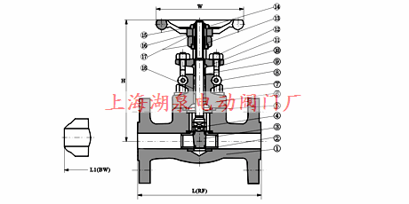 Z41Y-16I铬钼钢法兰闸阀|Z41W-16P/R不锈钢法兰闸阀结构图片